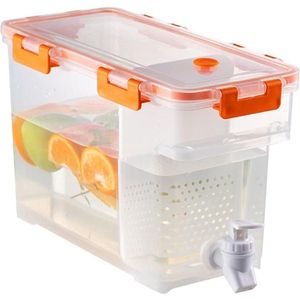 Refrigerator Water Dispenser With Faucet - 3.5L Plastic Drink Dispenser - Beverage Dispenser - Ice Juice Dispenser for Fridge - Party Daily Use