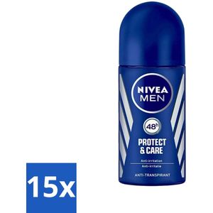 Nivea - Men - Deodorant - Roller - Protect & Care - 50 ml - Bulkverpakking - 15 stuks