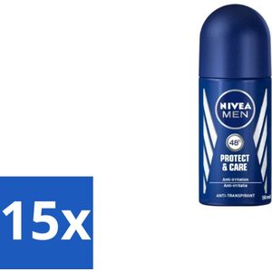 Nivea - Men - Deodorant - Roller - Protect & Care - 50 ml - Bulkverpakking - 15 stuks