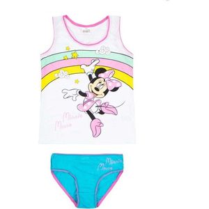 Ondergoedsetje van Minnie Mouse maat 128/134, blauw/wit