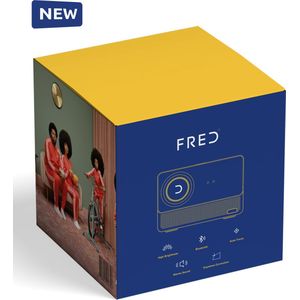NIEUW- Smart Beamer FRED - Full HD met 4K ondersteuning - Projector - Thuisbioscoop - 750 ANSI - Android 11 - Speakers - Streamen telefoon - Bluetooth - Wifi -2024 model- Beste thuisbeamer- Beamer - Plug & Play - Alles-in-1-beamer