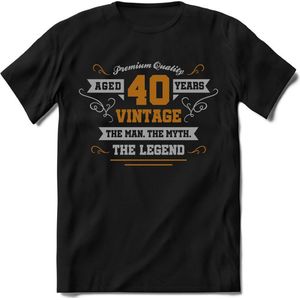 40 Jaar Legend - Feest kado T-Shirt Heren / Dames - Zilver / Goud - Perfect Verjaardag Cadeau Shirt - grappige Spreuken, Zinnen en Teksten. Maat S