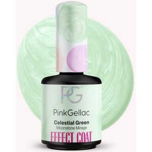 Pink Gellac - Effect Coat - Celestial Green - 15ml - Groene Effect Coat Gellak - Gel Nagels Producten