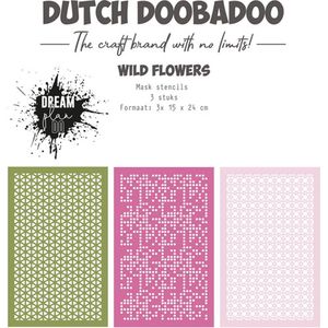 Dutch Doobadoo Stencils Wild flowers 3st 470.784.294 (01-24)