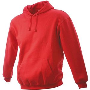 James and Nicholson Unisex Hooded Sweatshirt (Rood)