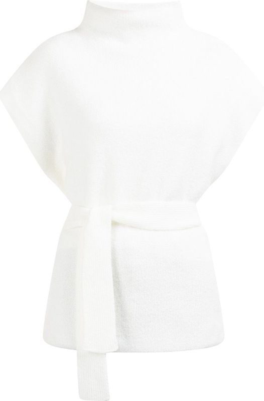 Dreimaster - Gebreide Poncho - Wolwit