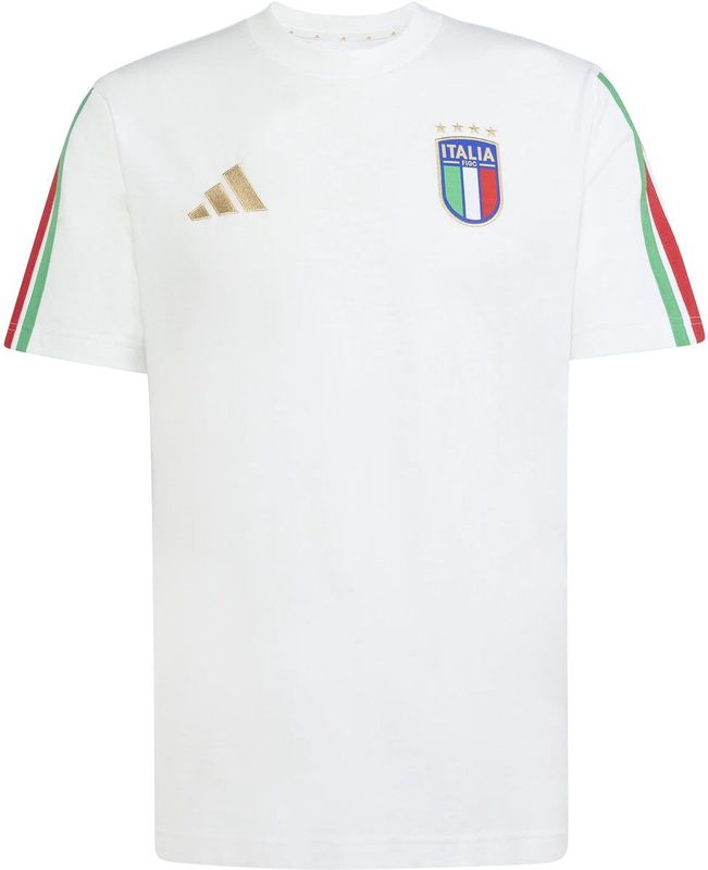 ADIDAS - figc dna tee - Trainingshirt replica voetbal korte mouw heren - Wit