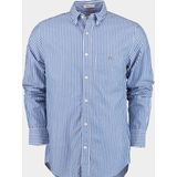 Gant Casual hemd lange mouw Blauw Regular Fit Poplin 3000130/455