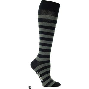Supcare compressie sokken maat L (43-45) - zwart grijs gestreept