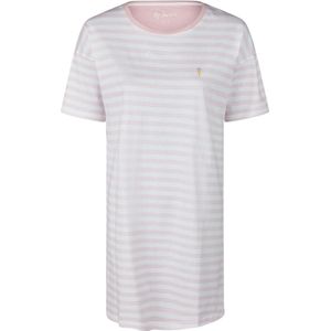By Louise - Dames Nachthemd - Roze - Korte Mouw - Gestreept
