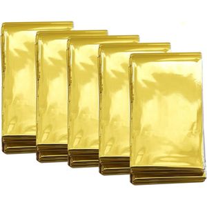 Thermische Nooddeken, slaapzak \ Premium Reddingsdeke | Survival Whistle Ultralight Cold Protection / Noodslaapzakken - emergency foil blanket, emergency sleeping bag - (Pack of 5)