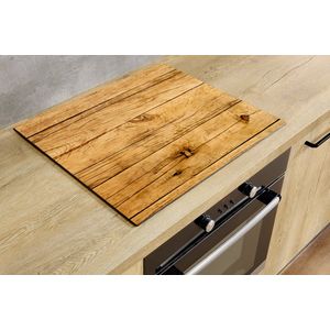 Inductiebeschermer - Licht Hout - 77x51 cm - Inductiebeschermer - Inductie Afdekplaat Kookplaat - Inductie Mat - Anti-Slip - Keuken Decoratie - Keuken Accessoires