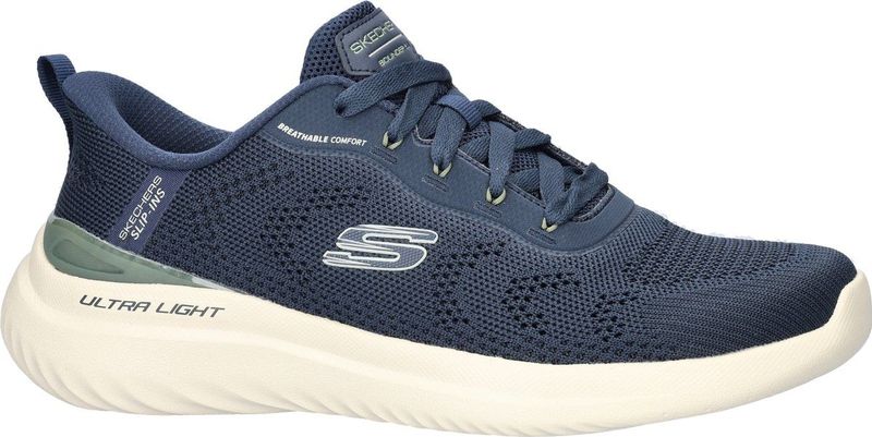 Skechers - Bounder 2.0 - Instapschoenen - Zwart - Textiel - Vegan