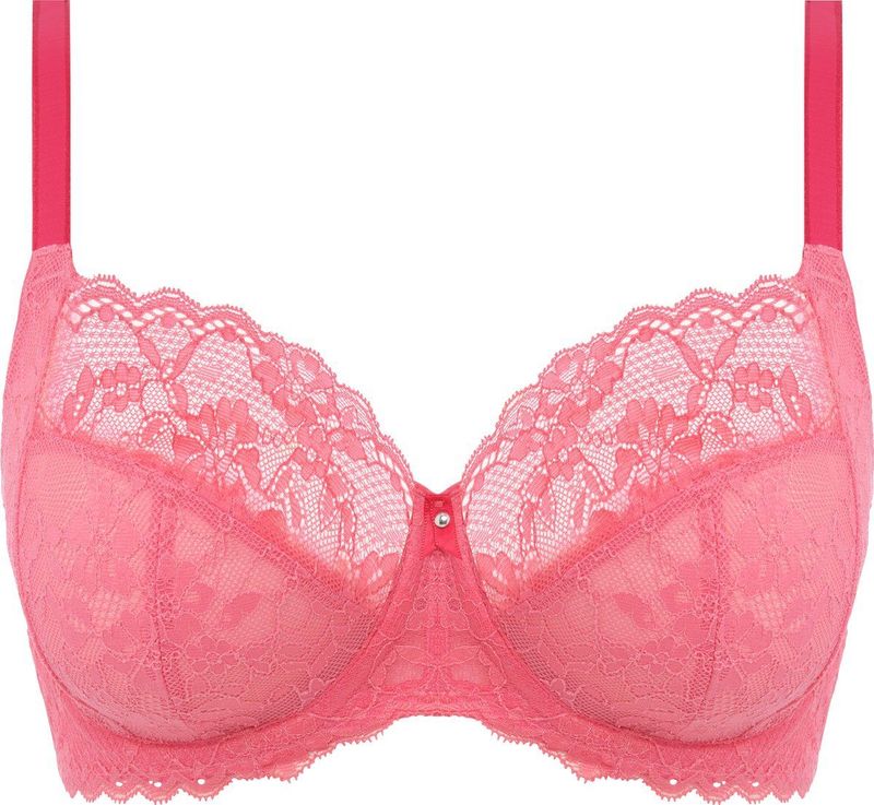 Freya - Offbeat - Beha - Roze - Bloemenkant