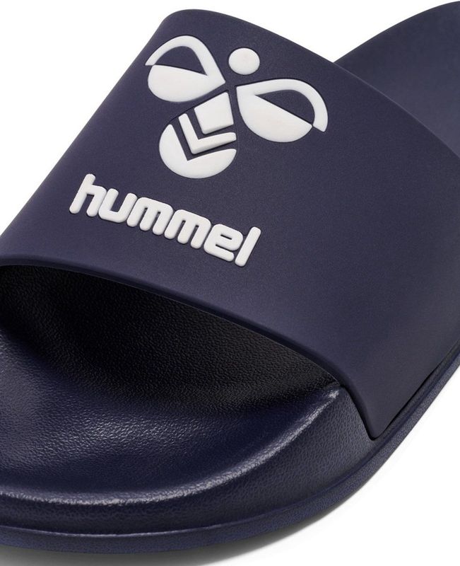Hummel - Branding - Teenslippers - Zwart - EVA Buitenzool - Voorgevormd Voetbed
