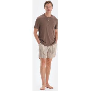 Dagi Pyjamaset met Korte Mouwen, Ronde Hals en Shorts met Normale Taille