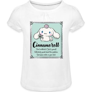 Cinnamoroll Don't Overthink It. Just Be Yourself Meisjes T-Shirt Met Plooien