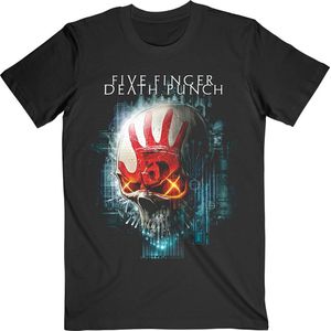Five Finger Death Punch - Interface Skull Heren T-shirt - M - Zwart