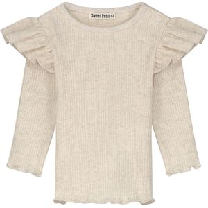 Sweet petit baby shirt - Meisjes - Soft Ecru Melange - Maat 74