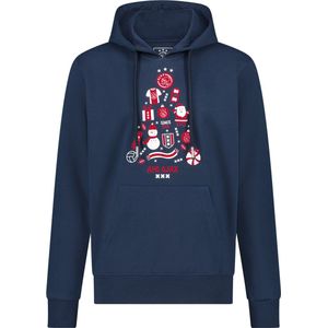 Ajax-hooded sweater navy kerstboom