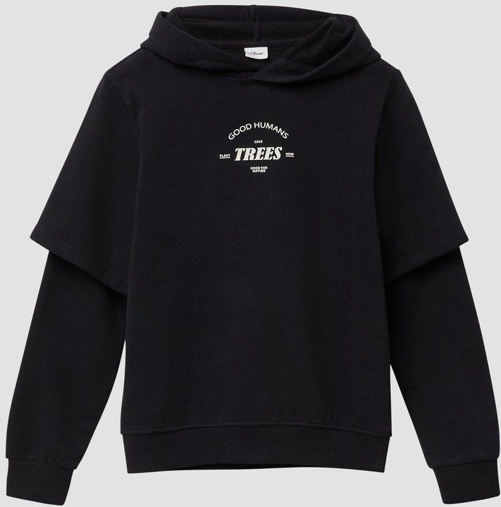 s.Oliver - Sweatshirt - Knusse Hoodie - Gelaagde Look