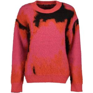 Blue Seven dames - Trui 247946 oranje zwart print maat 38