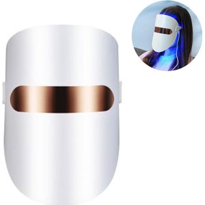 JeiibrZui LED-Gezichtsmasker - Fotonentherapie - Lichtgewicht En Draagbaar Met 3 Lichteffecten Voor Huidverjonging En Acnebehandeling - 1 Stuk - Thuisgebruik + Wit