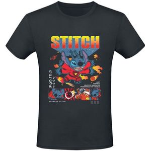 Lilo & Stitch Stitch in Space T-shirt zwart XXL Heren