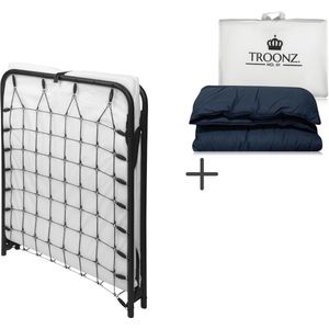 Troonz® Opklapbed Siena Deluxe 80x190 cm – Incl. Dekbed zonder Overtrek Dreamscape Eenpersoons - Compact Opbergen – Vouwbed Eenpersoons
