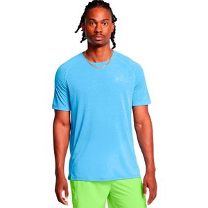 Under Armour - Launch Trail - T-shirt - Blauw - Korte Mouwen