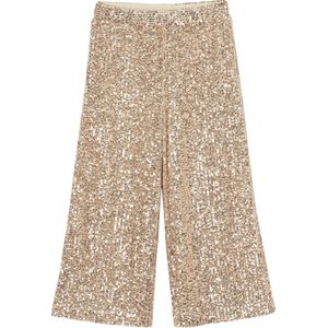 Vertbaudet - Wijde Meisjesbroek - Pailletten - Zilver - 95% Katoen, 5% Elastaan