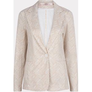 Blazer stretch square stripe print 180