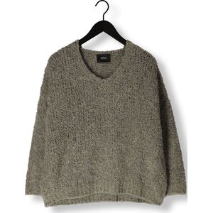 Simple Knit-bocc-23-1 Sweater Truien & vesten Dames - Sweater - Hoodie - Vest- Groen - Maat L