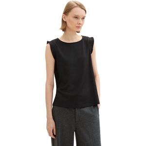 Tom Tailor Denim Losvallende top met volantmouwen