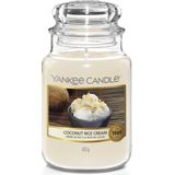 Yankee Candle Geurkaars Large Coconut Rice Cream - 17 cm / ø 11 cm