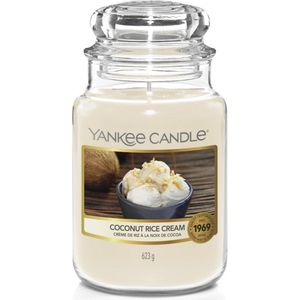 Yankee Candle Geurkaars Large Coconut Rice Cream - 17 cm / ø 11 cm