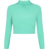 myMo - Comfy Collection - Jumper - Slim-fit - Cropped Silhouette - Elegante Staande Kraag
