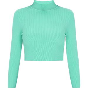 myMo - Comfy Collection - Jumper - Slim-fit - Cropped Silhouette - Elegante Staande Kraag