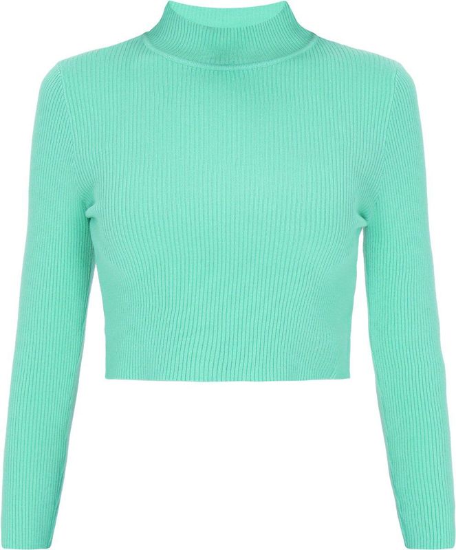 myMo - Comfy Collection - Jumper - Slim-fit - Cropped Silhouette - Elegante Staande Kraag