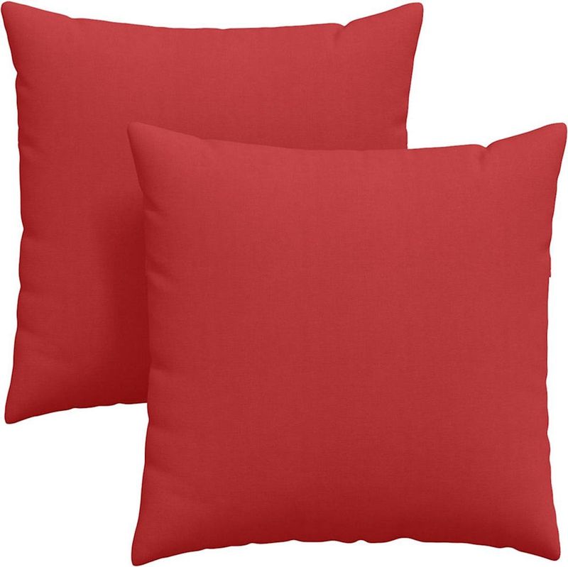 vidaXL - Zitkussens - 2 - pcs - Rood - 60 - x - 60 - cm - Stof