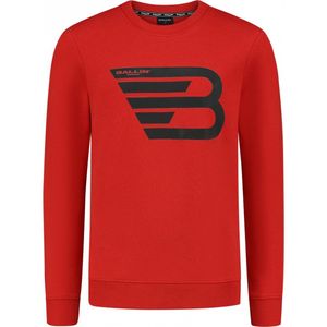 Ballin Amsterdam - Jongens Slim fit Sweaters Crewneck LS - Red - Maat 16