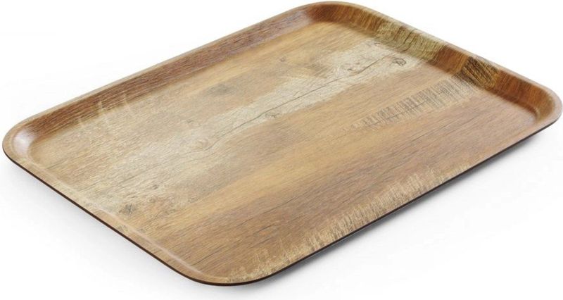 Hendi Dienblad Rechthoek - Melamine - Hout Bedrukking - Eiken - 330x430mm
