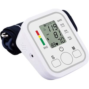 Bloeddrukmeter Bovenarm - Hartslagmeter - Bloeddruk - Bloeddrukmeter met Hartslagmeter - Bovendruk Meten - Onderdruk Meten - Hartslag Meten - Blood Pressure Monitor - Digitale Display