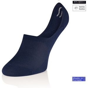 Brubeck Merino Wol Sneakersokken / Footies No Show – Naadloos, Dun, Comfortabel en goed Ademend - Marineblauw 35/37