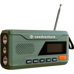 needventure - Noodradio DAB+ en FM - Draagbare Radio - Solar Opwindbaar - Powerbank 4500 mAh