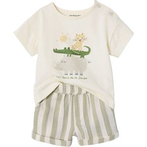 Vertbaudet T-shirt + korte broek gestreept baby