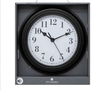 Atmosphera - Authentieke klok - Zwartbruin - 22x22x3,8 cm - Hout - Stil uurwerk
