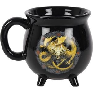 Anne Stokes - Year of the Magical Dragon -  Mok/beker Imbolc Color Changing Cauldron - Zwart/Multicolor
