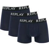 Replay - Boxer Basic Cuff Logo - Zwart - Boxershorts - 3 Pack