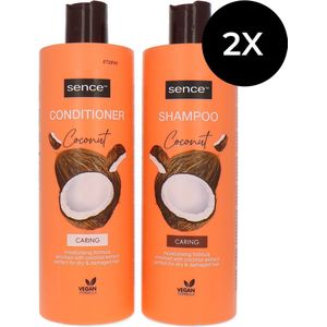 Sence Caring Shampoo & Conditioner Coconut - 2 x 400 ml